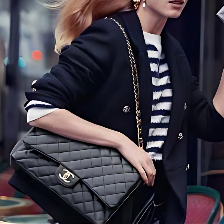 CHANEL Classic Double Flap Bag Black Quilted Leather Handbag