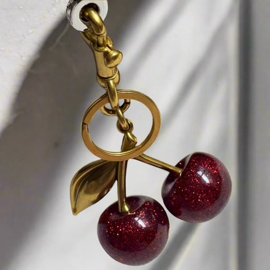 Coach Cherry Charm Keychain