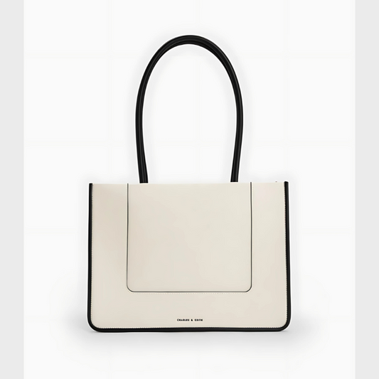 Charles & Keith Daylla Tote Bag - Cream