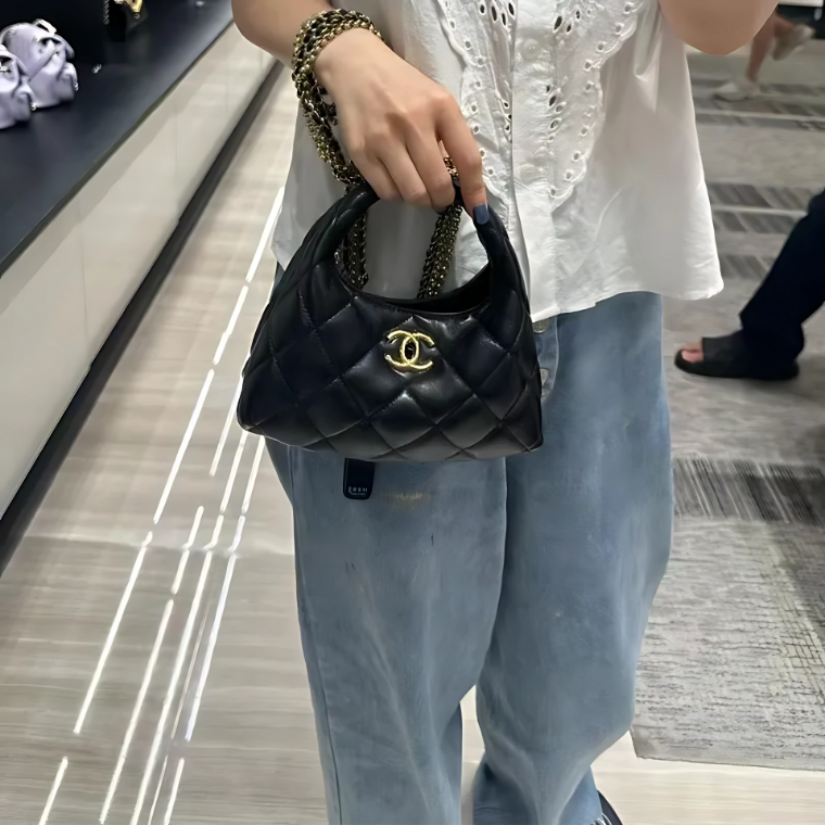 CHANEL Sheepskin Crossbody Handbag